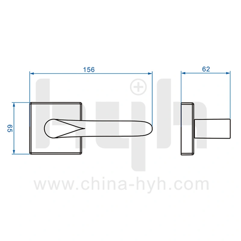 hyh Passage Door Handle Zinc Alloy Lever for Interior Door